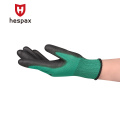 Guantes de mano de obra Hespax Ensamblaje de nylon verde